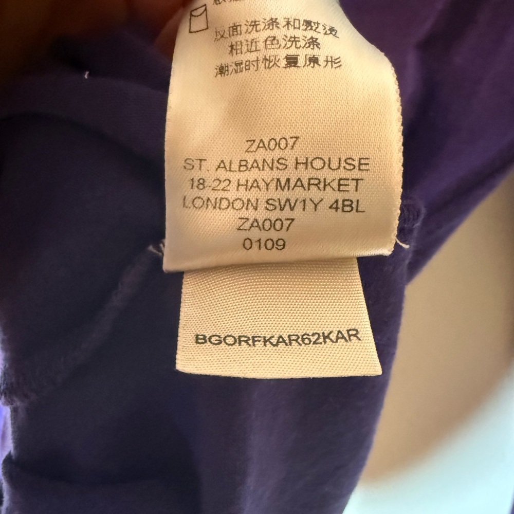 Burberry London Purple Long Sleeve Top – Size Medium - Picture 5 of 9